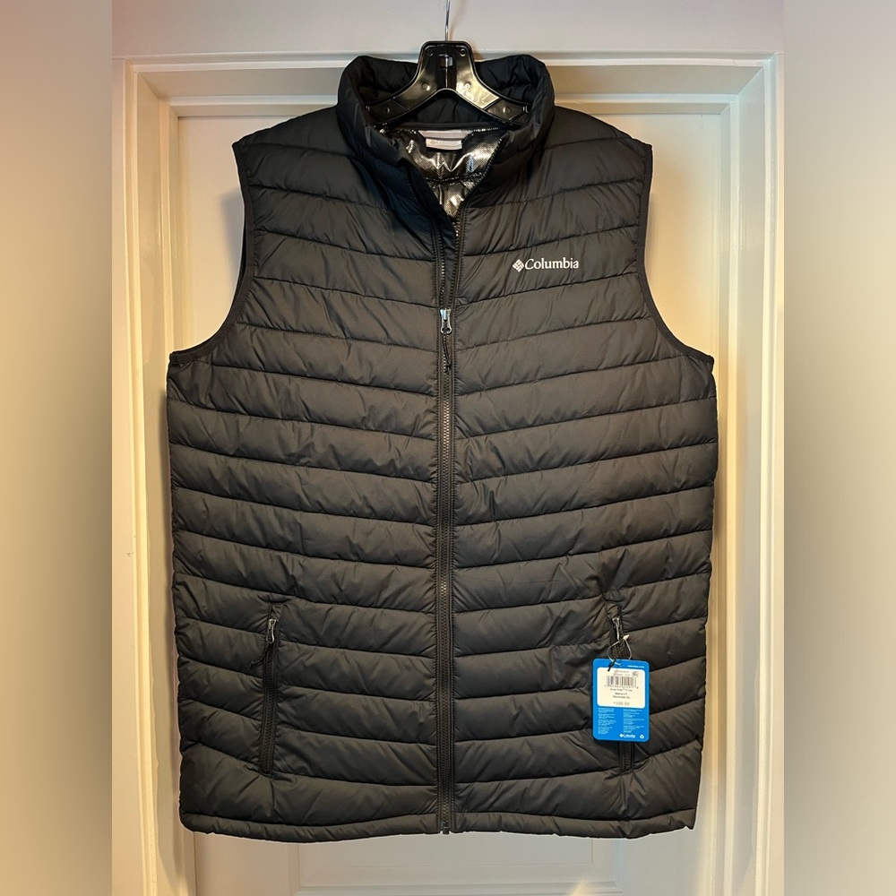 Mens LT Large TALL Columbia Slope Edge II Vest Black Puffer Insulated New w/ Tag
